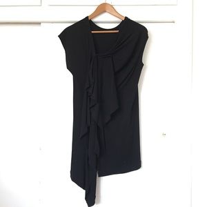 Yohji Yamamoto/ draped front sleeveless top